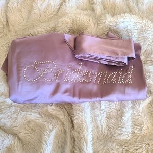 Bridesmaid Satin & Lace Robe